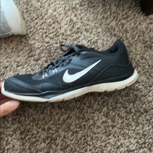 Black Nike running shoes